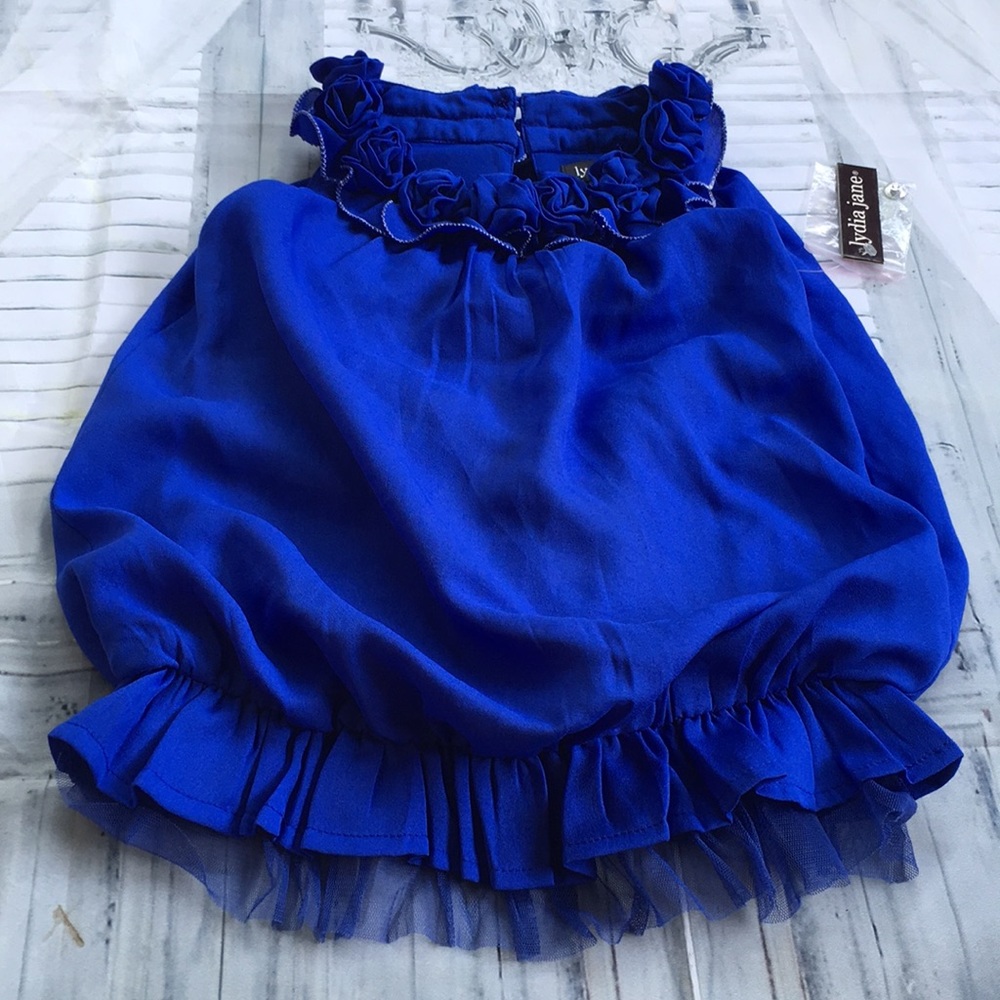 Lydia Jane 12mos Bubble Dress in blue